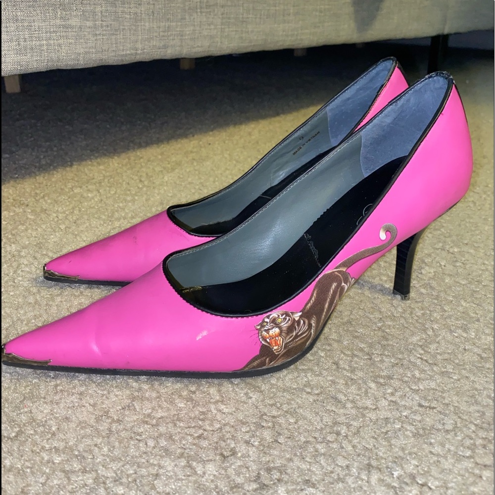 Pink Ed Hardy Heels 💗